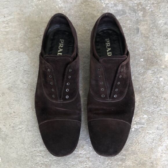 Prada Suede Oxfords  
